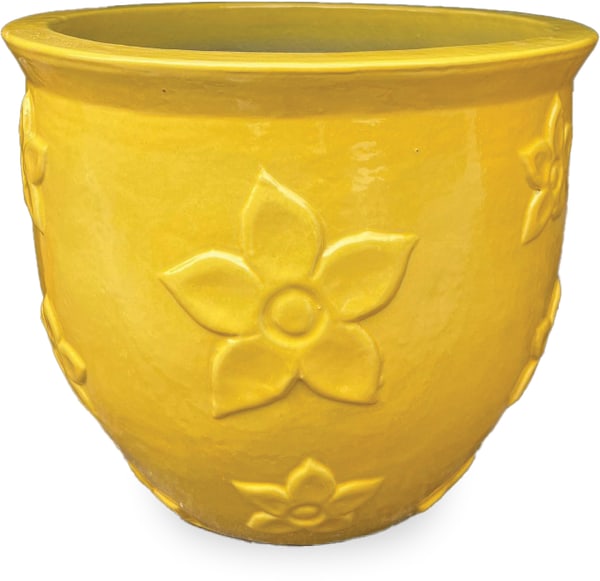Sol flowers planter, yellow