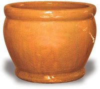 Sol footed belly planter, honey