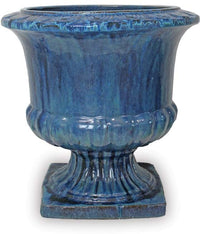 Sol footed planter, green