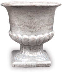 Sol footed planter, white