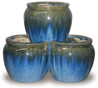Sol four cup strawberry planter, blue