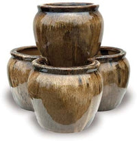 Sol four cup strawberry planter, brown