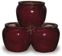 Sol four cup strawberry planter, red