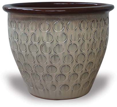 Sol garden pot with coffee bean, cream