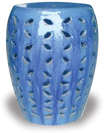 Sol garden seats planter with cutouts, blue