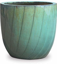 Sol glazed pot, green