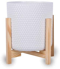 Sol honeycomb pot with wooden legs