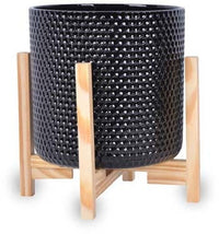 Sol honeycomb pot with wooden legs