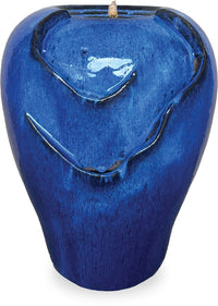 Sol kyoto glaze fountain with LED light, blue