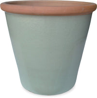 Sol linn planter with unglazed, green