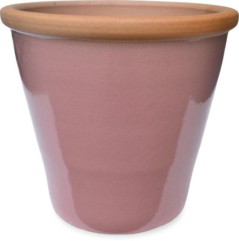 Sol linn planter with unglazed, pink