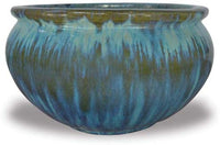 Sol low belly planter, blue