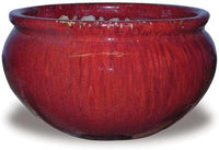 Sol low belly planter, red