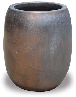 Sol matte egg planter, bronze