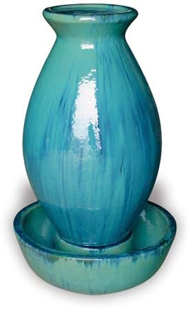 Sol medium led belly fountain, blue