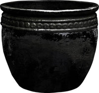 Sol oversized coin planter, black