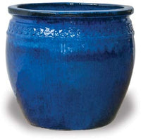 Sol oversized coin planter, blue