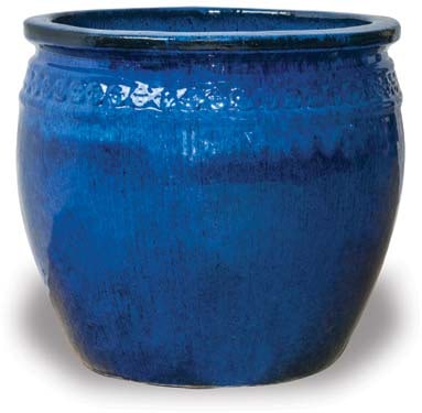 Sol oversized coin planter, blue