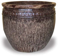 Sol oversized coin planter, brown