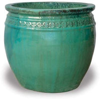 Sol oversized coin planter, green