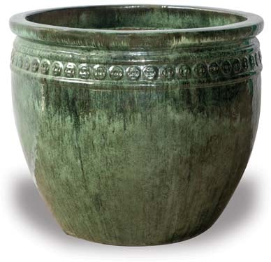Sol oversized coin planter, moss
