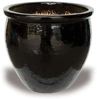 Sol pot fishbowl planter, black