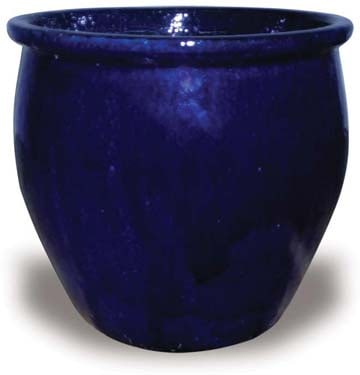 Sol pot fishbowl planter, blue