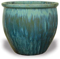 Sol pot fishbowl planter, blue