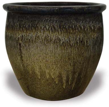Sol pot fishbowl planter, brown