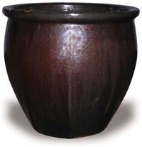Sol pot fishbowl planter, copper
