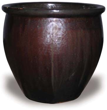 Sol pot fishbowl planter, copper