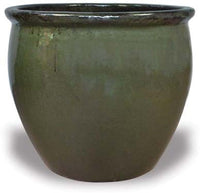 Sol pot fishbowl planter, green