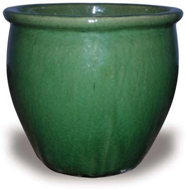 Sol pot fishbowl planter, green