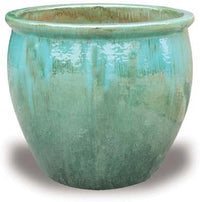 Sol pot fishbowl planter, green