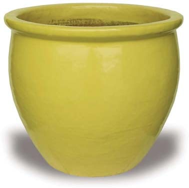 Sol pot fishbowl planter, yellow