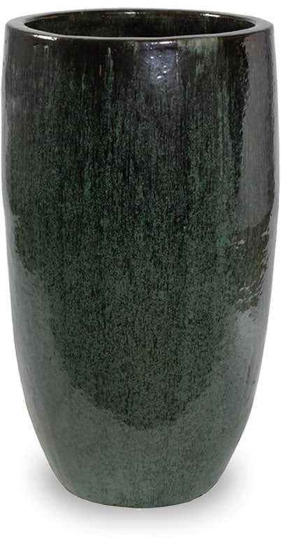 Sol pot tall round planter, jade