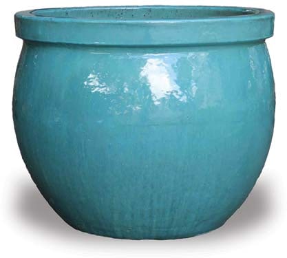 Sol rimmed fishbowl planter
