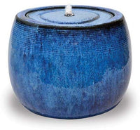 Sol round fountain with LED light, blue