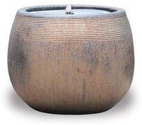 Sol round fountain with LED light, bronze