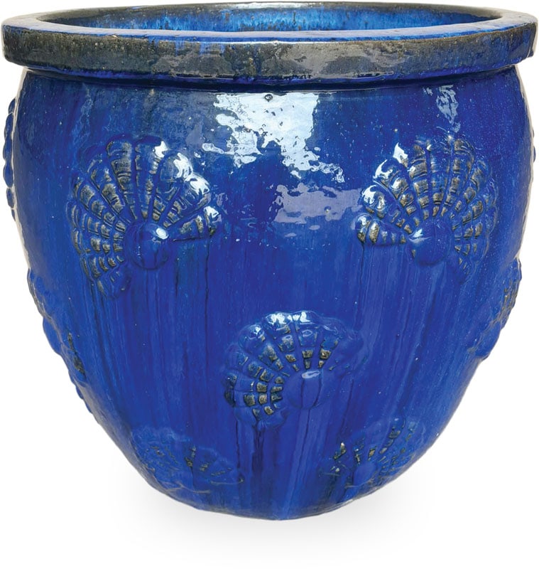 Sol shell planter, blue
