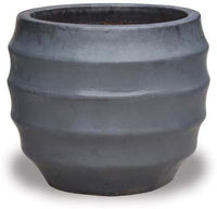 Sol short ridge belly planter, black