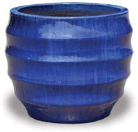 Sol short ridge belly planter, blue
