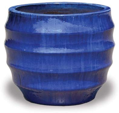 Sol short ridge belly planter, blue