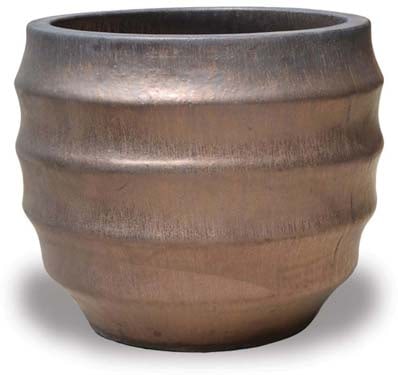 Sol short ridge belly planter, bronze