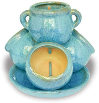 Sol small strawberry jar with saucer, blue