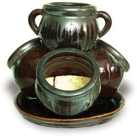 Sol small strawberry jar with saucer, silver