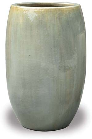 Sol solid tall round planter, cream