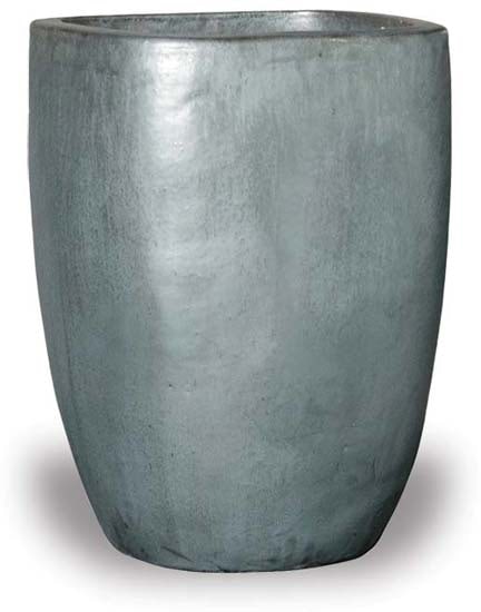 Sol square round pot, black