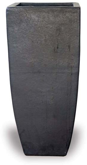 Sol square vase, black