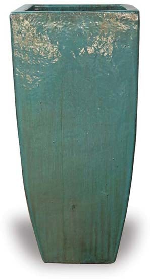 Sol square vase, green